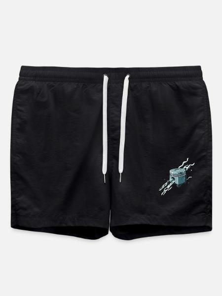 Piston Flame - Swim Trunks - black
