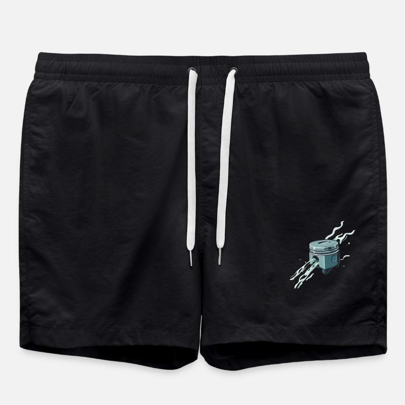Piston Flame - Swim Trunks - black