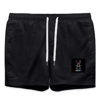 Lapin lumineux - Short de bain - noir - Devant - AI Model Male 185 light (185cm)