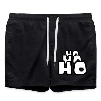ho ho ho noël noël noël noël noël - Short de bain - noir - Devant - AI Model Male 185 light (185cm)