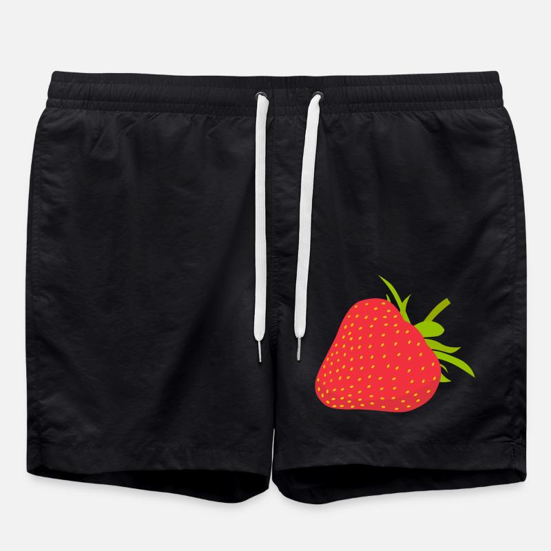 Strawberry - Swim Trunks - black