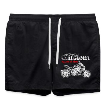 Moto Diavel X Custom Biker Design - Short de bain - noir - Devant - AI Model Male 185 light (185cm)