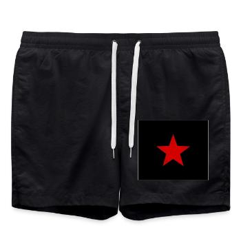 étoile rouge - Short de bain - noir - Devant - AI Model Male 185 light (185cm)