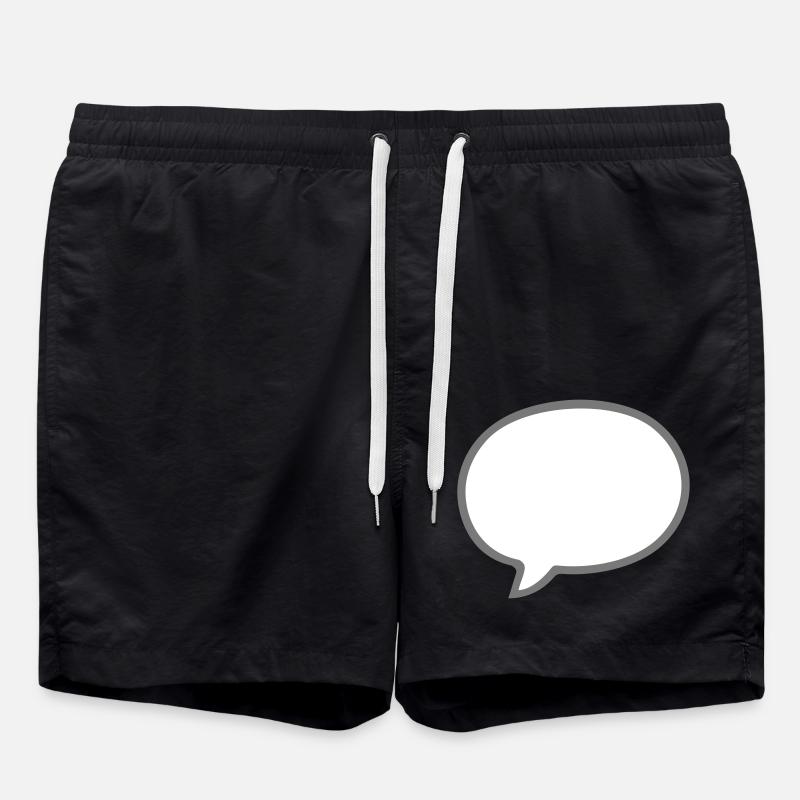 Comic Design Sprechblase - Badeshorts - Schwarz