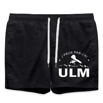 j'peux pas j'ai ULM cadeau homme femme sport ulm - Short de bain - noir - Devant - AI Model Male 185 light (185cm)