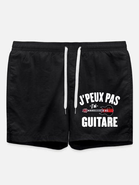 Je Peux Pas J'ai Guitare Cadeau Guitariste - Short de bain - noir