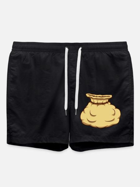 Filled Comic Bag - Swim Trunks - black