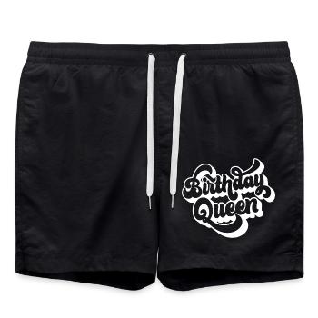 Birthday Queen Women Birthday Party Gift - Swim Trunks - black - Front - AI Model Male 185 light (185cm)