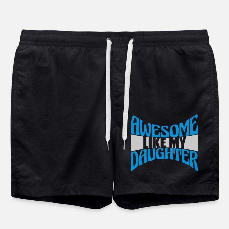 Awesome Like My Daughter - Swim Trunks - black