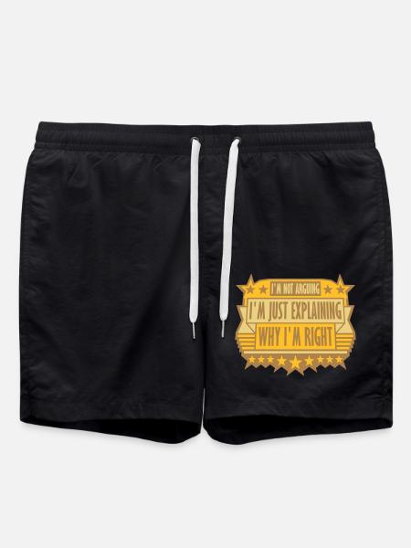 I m not arguing - Swim Trunks - black