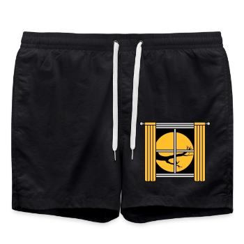 Fenêtre de l’arbre Moon Night - Short de bain - noir - Devant - AI Model Male 185 light (185cm)