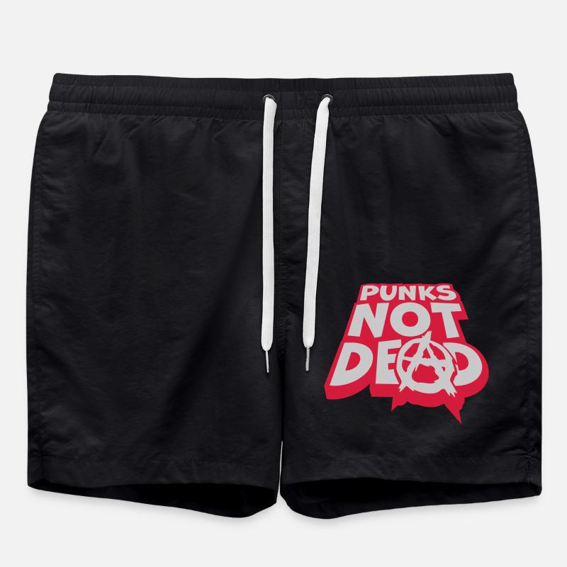 punks pas mort citation - Short de bain - noir