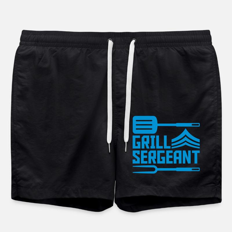 BBQ Grill Sergeant Grill Master - Swim Trunks - black