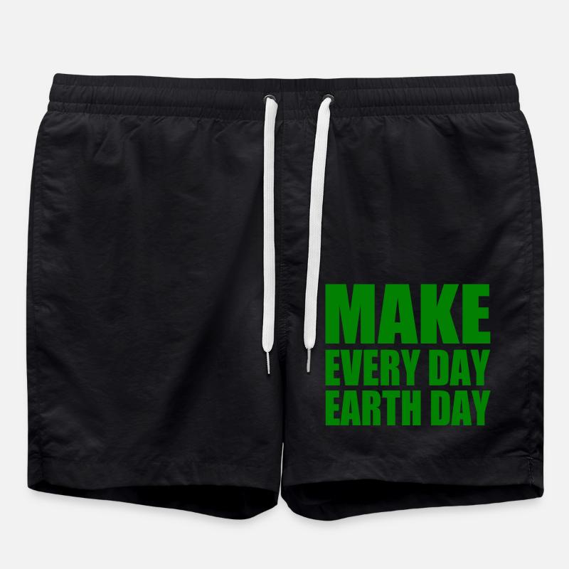 Make every day earth day - Badeshorts - Schwarz