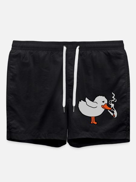 Joint Smoking Chick Weed - Swim Trunks - black