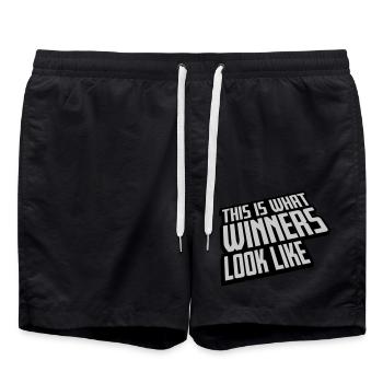 À quoi ressemblent les gagnants - Short de bain - noir - Devant - AI Model Male 185 light (185cm)