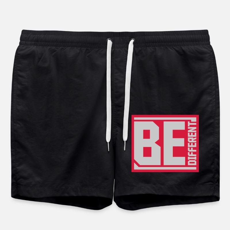 Be different Logo Design - Badeshorts - Schwarz