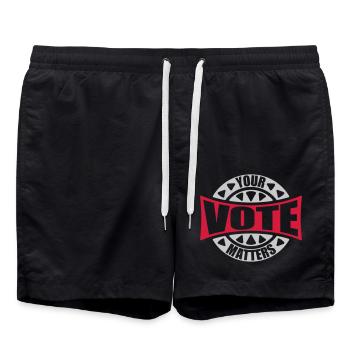 votre vote compte citation - Short de bain - noir - Devant - AI Model Male 185 light (185cm)
