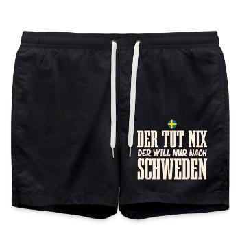 Schweden - Badeshorts - Schwarz - Vorne - AI Model Male 185 light (185cm)