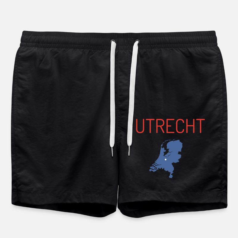 Utrecht T-Shirt Netherlands Souvenir - Swim Trunks - black