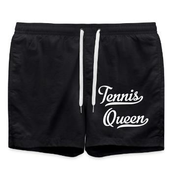 Tennis Queen - Badeshorts - Schwarz - Vorne - AI Model Male 185 light (185cm)
