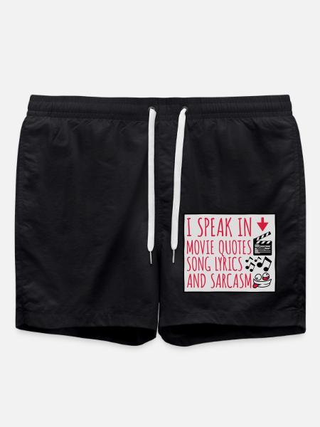 speak lyrics and sarcasm - Swim Trunks - black