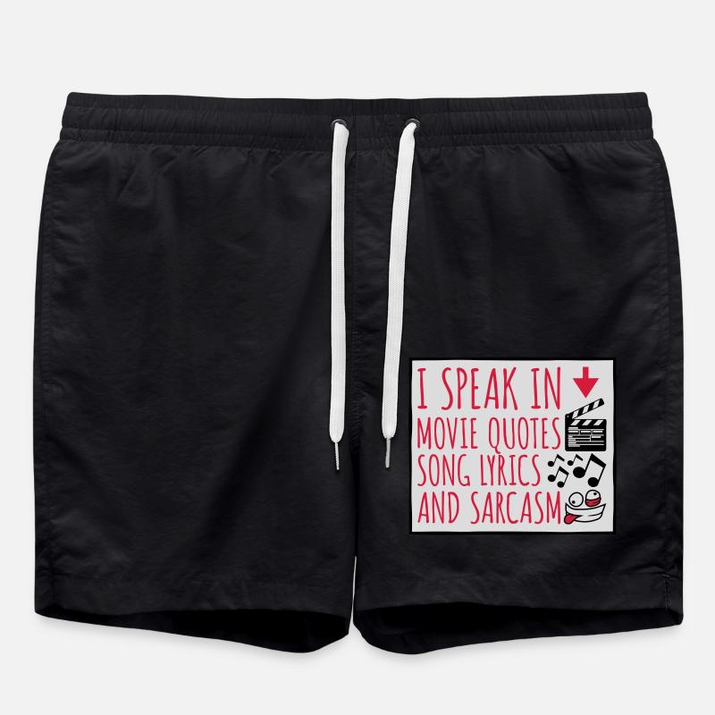speak lyrics and sarcasm - Badeshorts - Schwarz