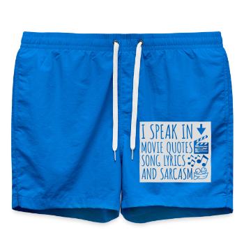 speak lyrics and sarcasm - Swim Trunks - cobalt blue - Front