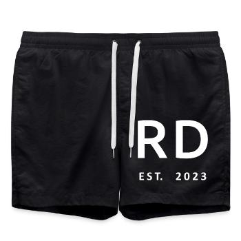 RD Est. 2023 Remise des diplômes Diététiste Cadeau étudiant - Short de bain - noir - Devant - AI Model Male 185 light (185cm)