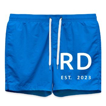 RD Est. 2023 Graduation Dietitian Student Gift - Swim Trunks - cobalt blue - Front