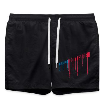 I don't care fact - Swim Trunks - black - Front - AI Model Male 185 light (185cm)
