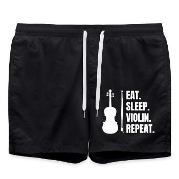Violon Violon Orchestra Violoniste Musique - Short de bain - noir - Devant - AI Model Male 185 light (185cm)