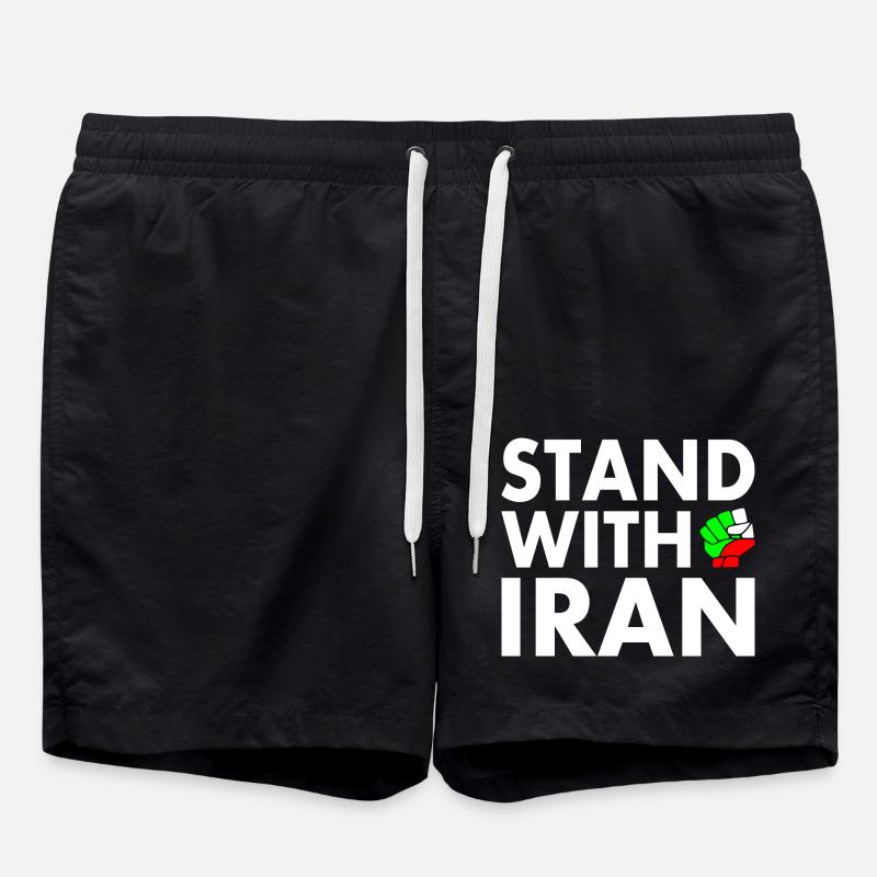 Stand with iran - Swim Trunks - black