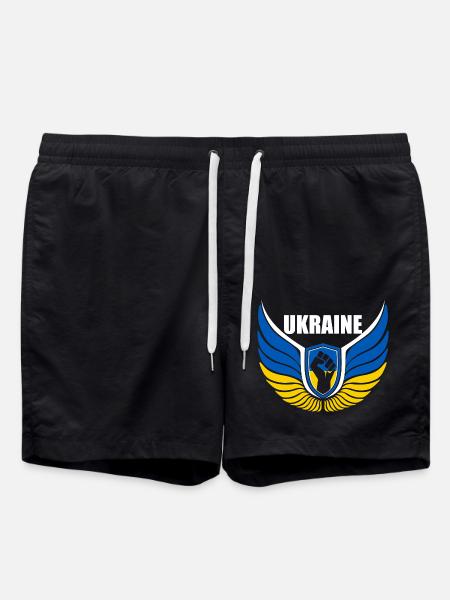 Ukraine Logo - Swim Trunks - black