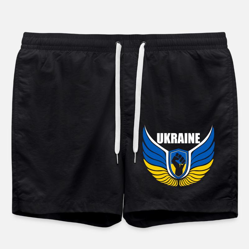 Ukraine Logo - Swim Trunks - black