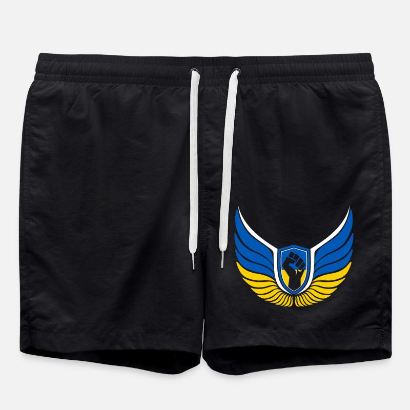 Ukraine Logo - Badeshorts - Schwarz