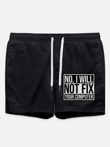 not fix your computer - Swim Trunks - black