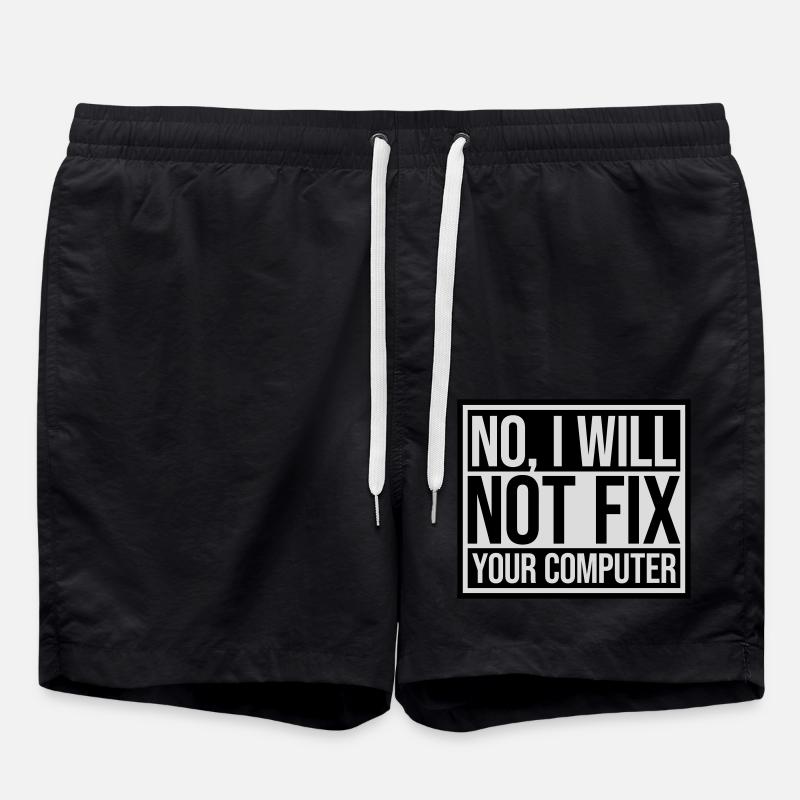 not fix your computer - Badeshorts - Schwarz