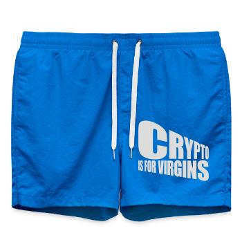 crypto is for virgins - Swim Trunks - cobalt blue - Front