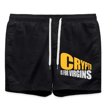 La crypto est pour les vierges - Short de bain - noir - Devant - AI Model Male 185 light (185cm)