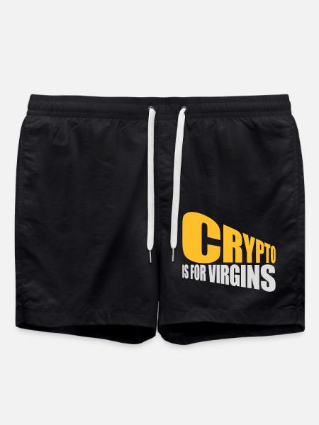 crypto is for virgins - Swim Trunks - black