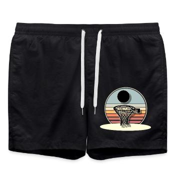 Basketball Basketballer - Badeshorts - Schwarz - Vorne - AI Model Male 185 light (185cm)