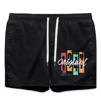 1947 Vintage Retro Birthday - Short de bain - noir - Devant - AI Model Male 185 light (185cm)