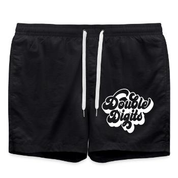 Cadeau de 10e anniversaire, 10 ans, pour garçons et filles - Short de bain - noir - Devant - AI Model Male 185 light (185cm)