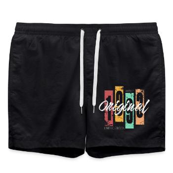1993 Vintage Retro 30th birthday - Swim Trunks - black - Front - AI Model Male 185 light (185cm)