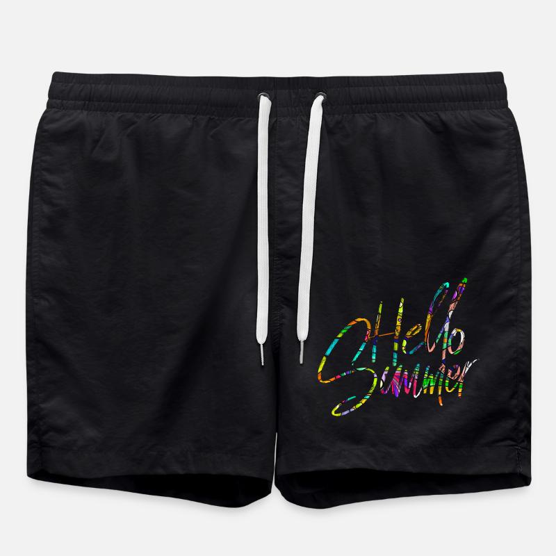 Hello Summer - Swim Trunks - black