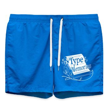 MACHINES À ÉCRIRE, MÉMOIRES DE CARACTÈRES - Short de bain - cobalt blue - Devant