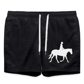 Rider Horse - Swim Trunks - black - Front - AI Model Male 185 light (185cm)