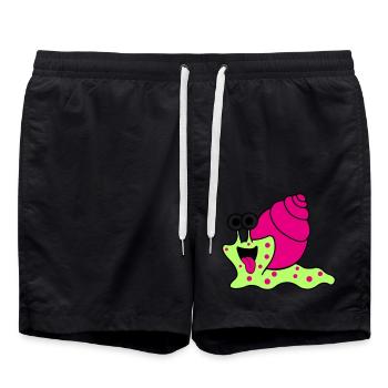 Escargot Drôle - Short de bain - noir - Devant - AI Model Male 185 light (185cm)