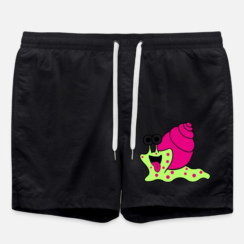 Snail Funny - Swim Trunks - black